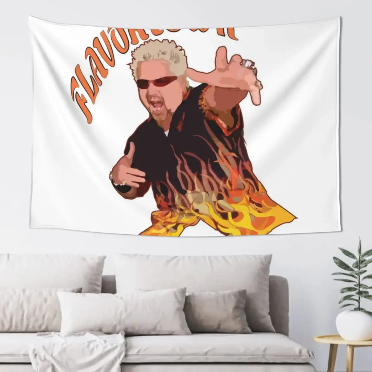 Гобелен Guy Fieri Flavortown, украшение для домашнего декора комнаты, эстетические украшения комнаты, украшение комнаты, гобелен