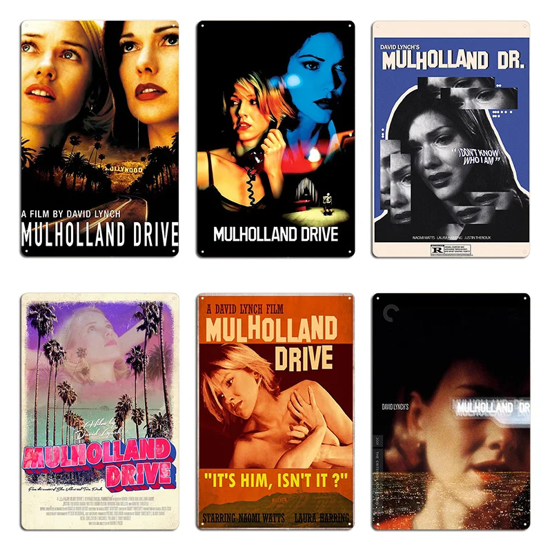 Постер фильма «Мульholland Drive США», металлическая табличка, постер, винтажный настенный декор для кухни, настенный декор, жестяная вывеска, постер