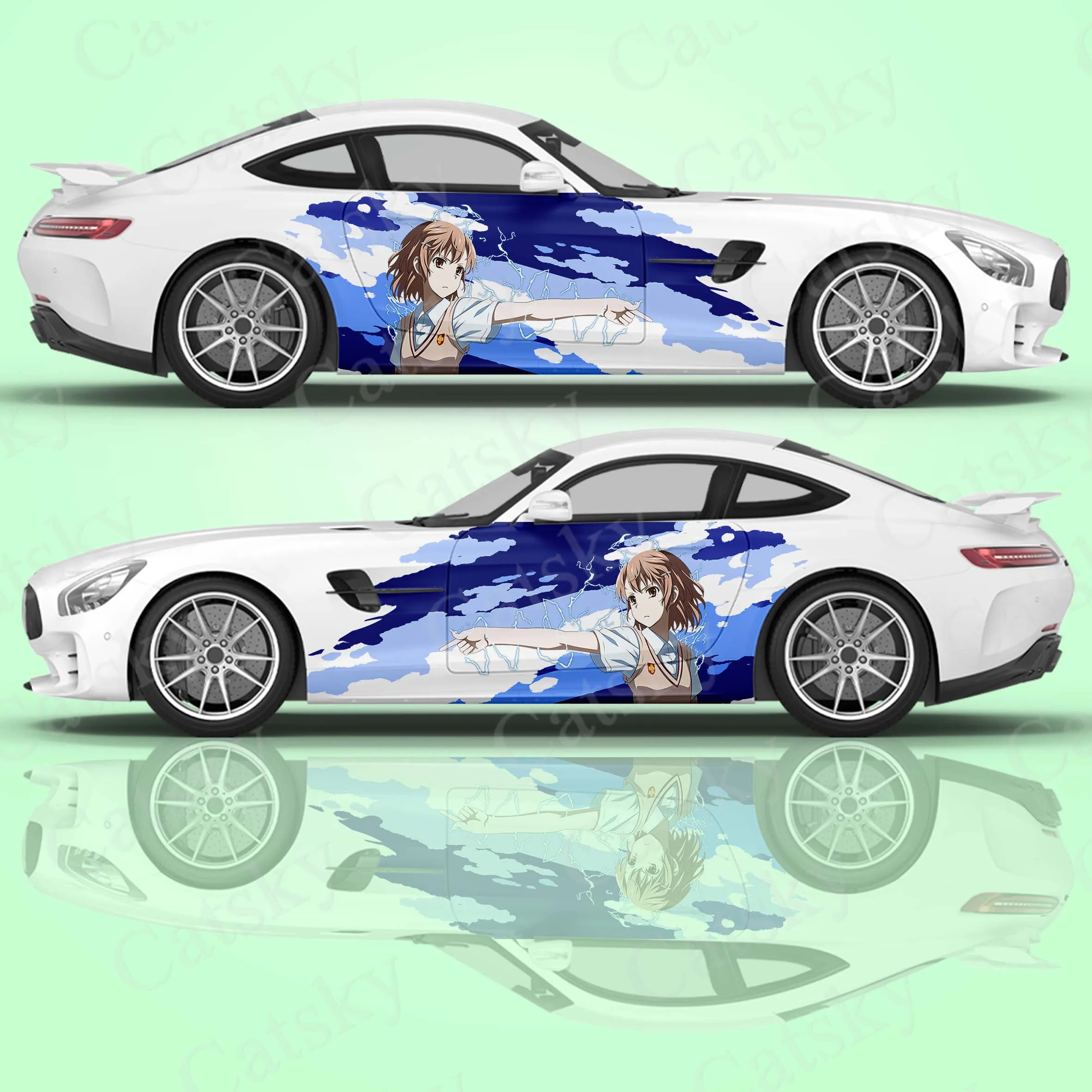 Misaka Mikoto наклейка на кузов автомобиля s аниме Itasha виниловая наклейка на боковые автомобили аниме тоару маютсу без индекса