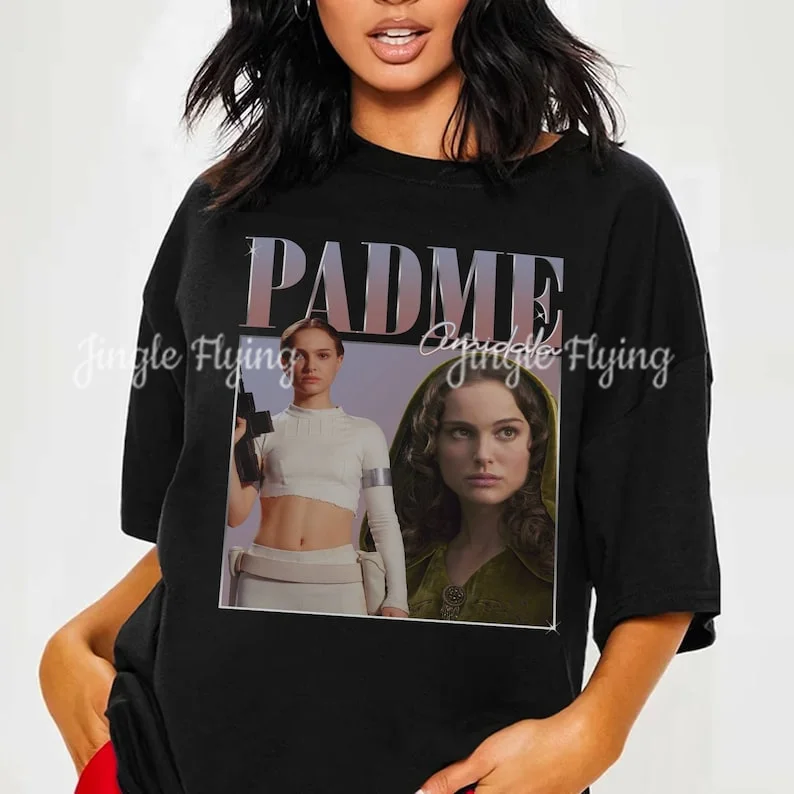 Футболка Padme Amidala, винтажная рубашка Galaxy, фанатская рубашка для женщин и мужчин, унисекс