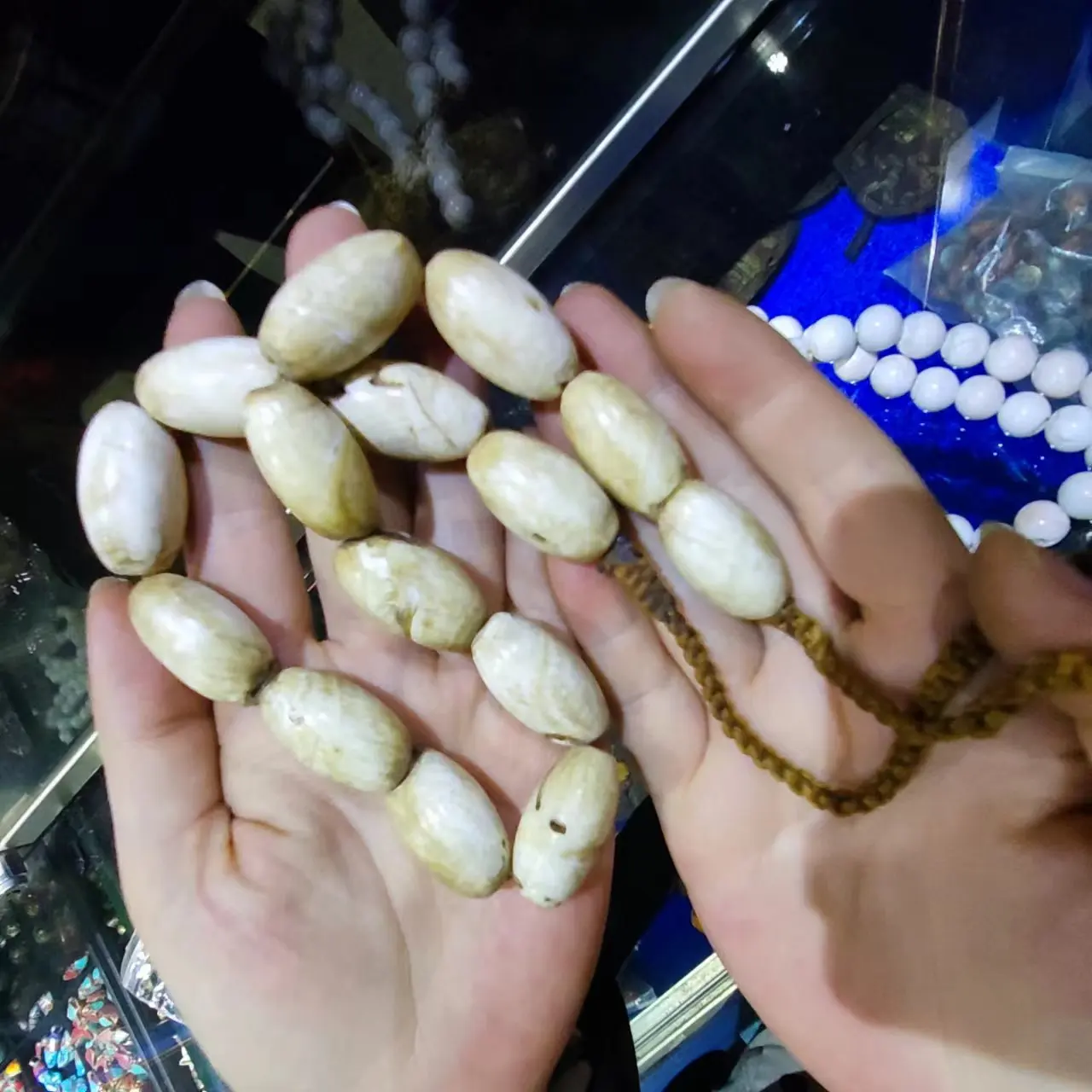 1 шт./лот глубоководные органические морские ракушки изготовленные органические белые драгоценные камни антикварные коллекционные ожерел...