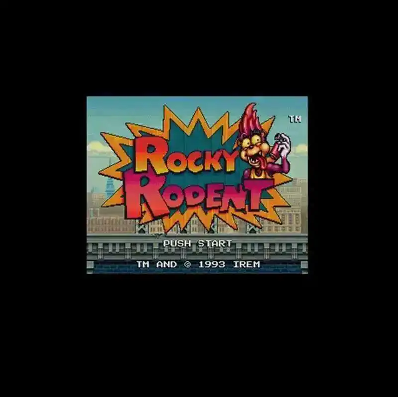 Изготовленная на заказ 16-битная большая серая игровая карта Rocky Rodent NTSC для 46-контактных игроков из США