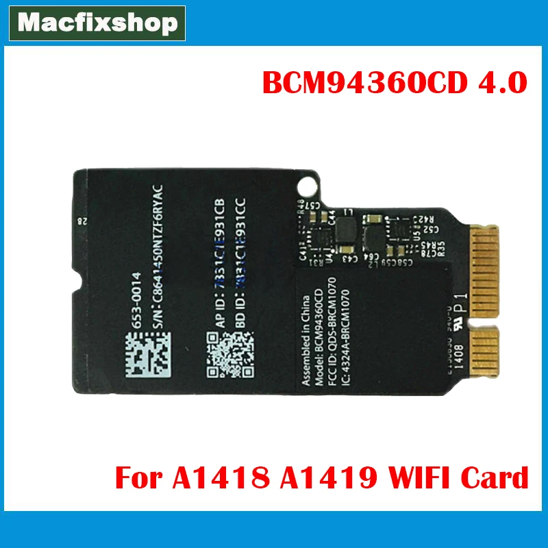 Протестирована Wi-Fi-карта BCM94360CD 4.0 для iMac 21 дюйм A1418 27-дюймовая A1419 Bluetooth Wi-Fi беспроводная карта