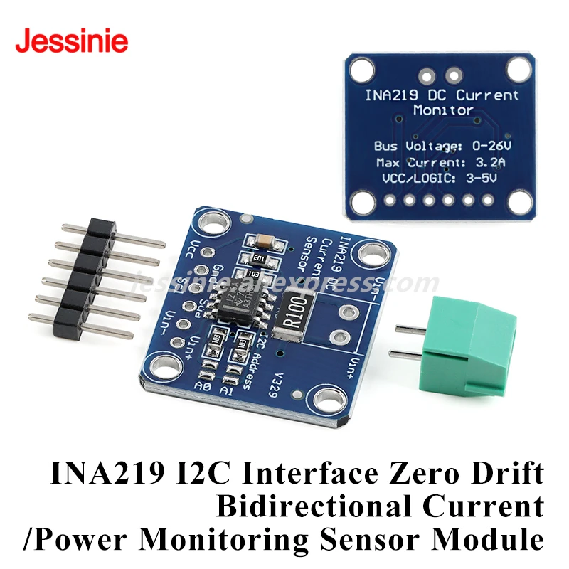5 шт./1 шт. INA219 I2C интерфейс нулевой дрейф двунаправленный модуль датчика контроля мощности 3,2 А 3-5,5 В