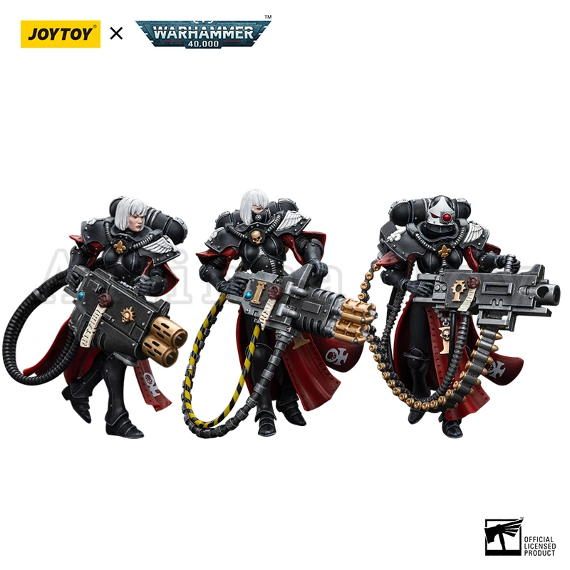 Фото Экшн-фигурки JOYTOY 1/18 (3 шт./комплект) 40K, военная аниме модель Adepta Sororitas Retributor, бесплатная доставка №3