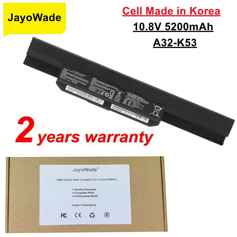 Светильник JayoWade A32-K53, модель K43 K43E K43J K43S K43SV K53 K53E K53F K53J K53S K53SV A43 A53S A53SV Аккумулятор для ноутбука ASUS 5200 мАч