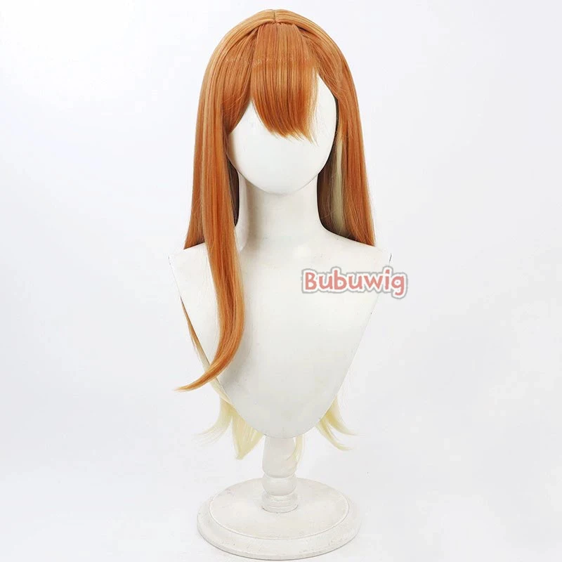 Фото Bubuwig синтетические волосы Шинь Сумика косплей парики проект Imas Gakuen Idolmaster 60 см оранжевый смешанный блондин парик термостойкий №2