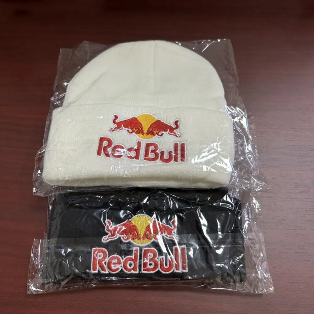 Фото 6-цветная пуловерная шапка Red Bull мужская и женская осенне-зимняя мягкая теплая вязаная шапка Red Bull однотонная шапка Red Bull Beanie Hat №2