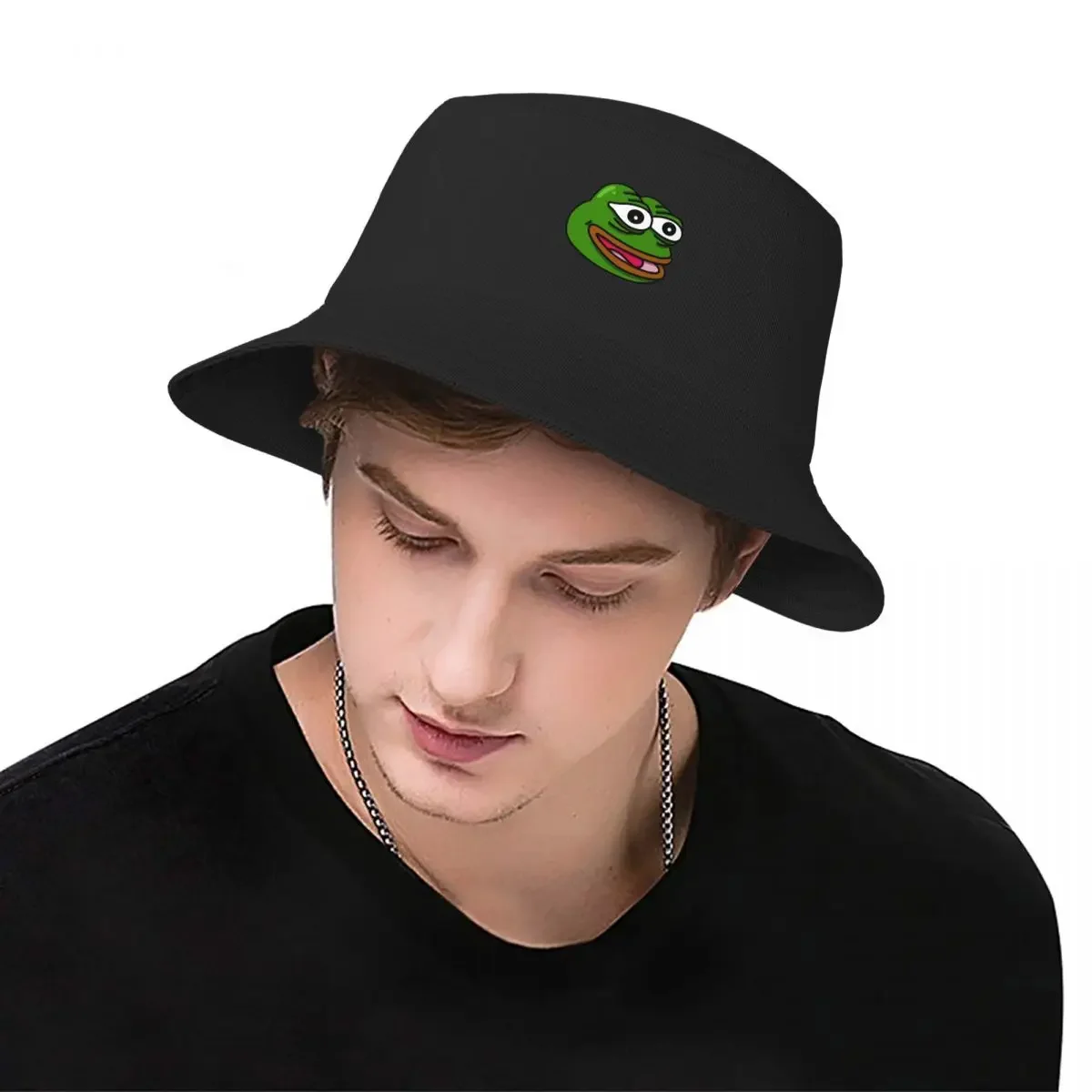 Pepe la grenouille visage heureux Meme seau chapeau crème solaire luxe casquette chapeau homme femme, chapeau seau (art.: 3920d0fcc4a75) - 3920d0fcc4a75