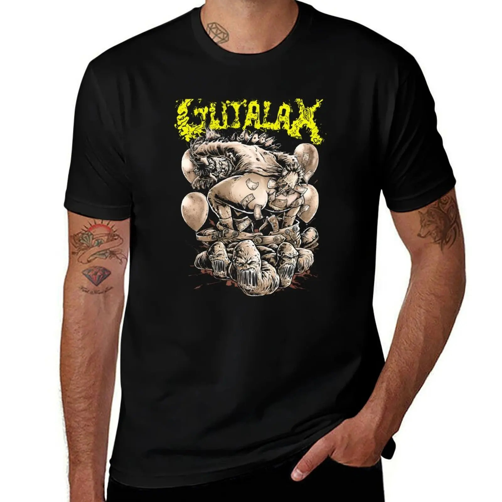Футболка Gutalax Metal Design Vol.05, футболки большого размера с рисунком, футболки с рисунком, наряды для мужчин