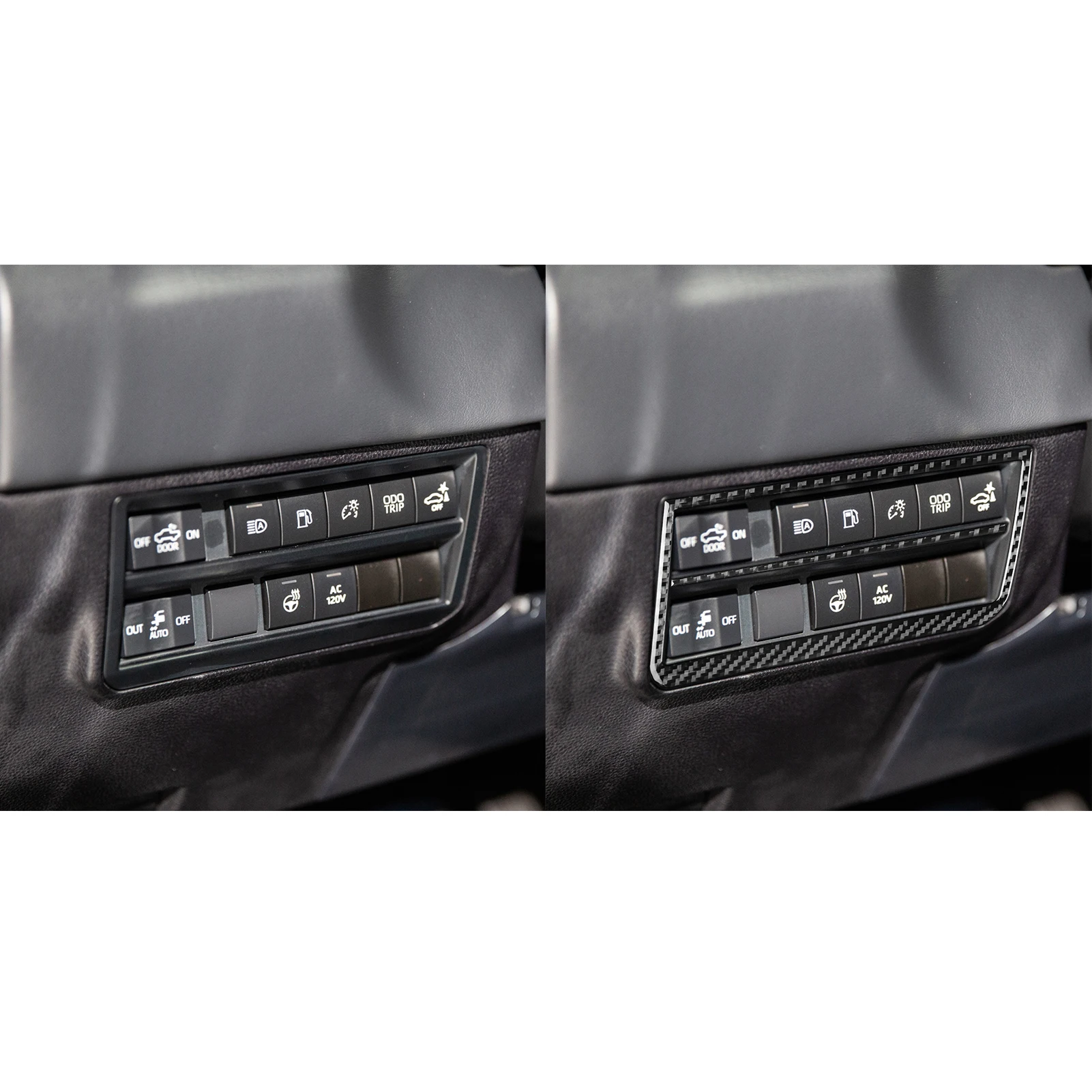 Для Toyota Tundra Sequoia 2022 + автомобильные аксессуары, переключатель фар из углеродного волокна, панель управления, внутренняя отделка, модифицированная наклейка