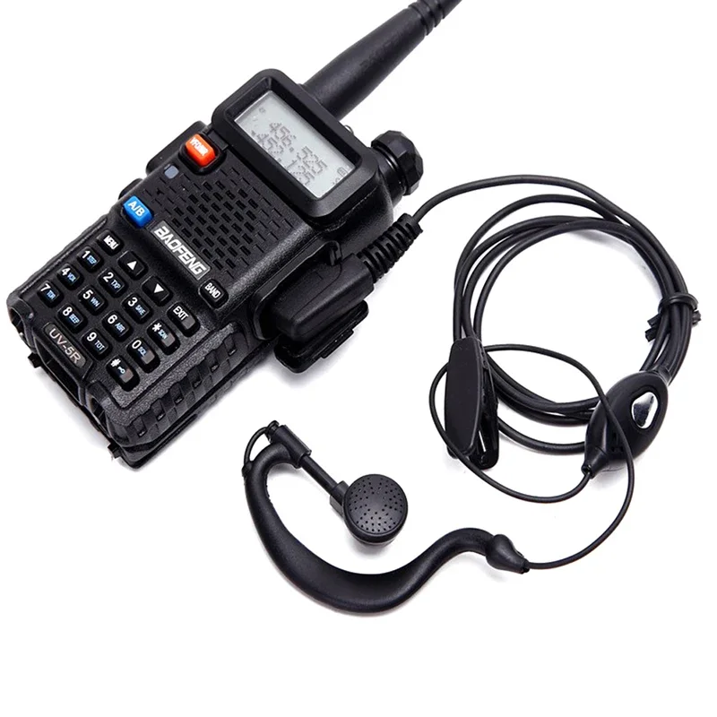 1-контактная гарнитура Walkie Talkie, наушники K-Plug, проводной двухсторонний радиолюбитель, наушник для Baofeng BF-888S UV5R Walkie Talkie 992 Earwear