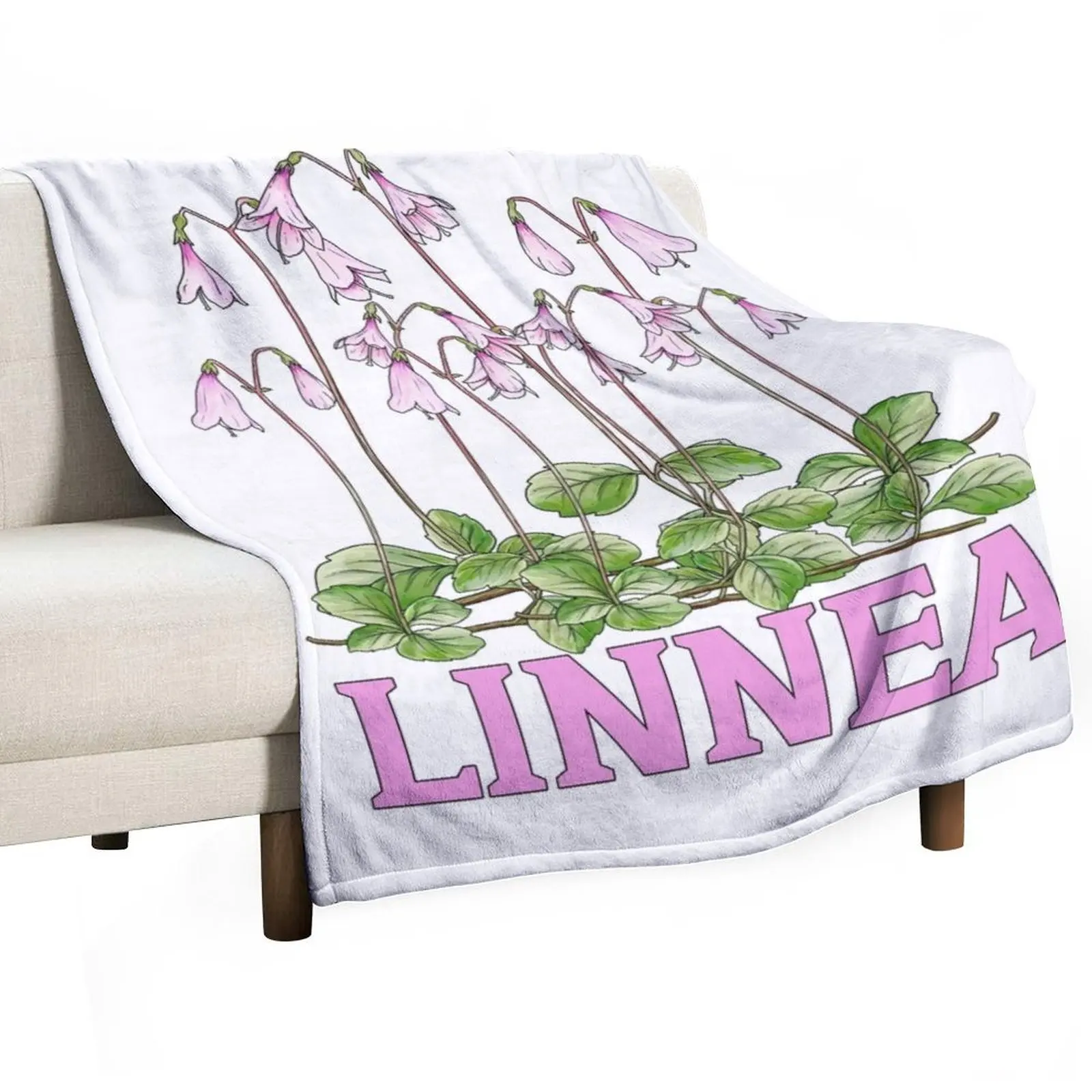Скандинавский дикий цветок Linnea Twinflower красивые розовые цветы цветочное одеяло роскошные дизайнерские клетчатые одеяла