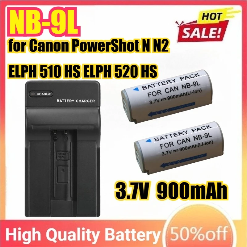 Аккумулятор для камеры NB-9L + USB-зарядное устройство для Canon PowerShot N N2 ELPH 510 HS ELPH 520 ELPH 530 HS SD4500 IS IXUS 1000 HS IXY 50S