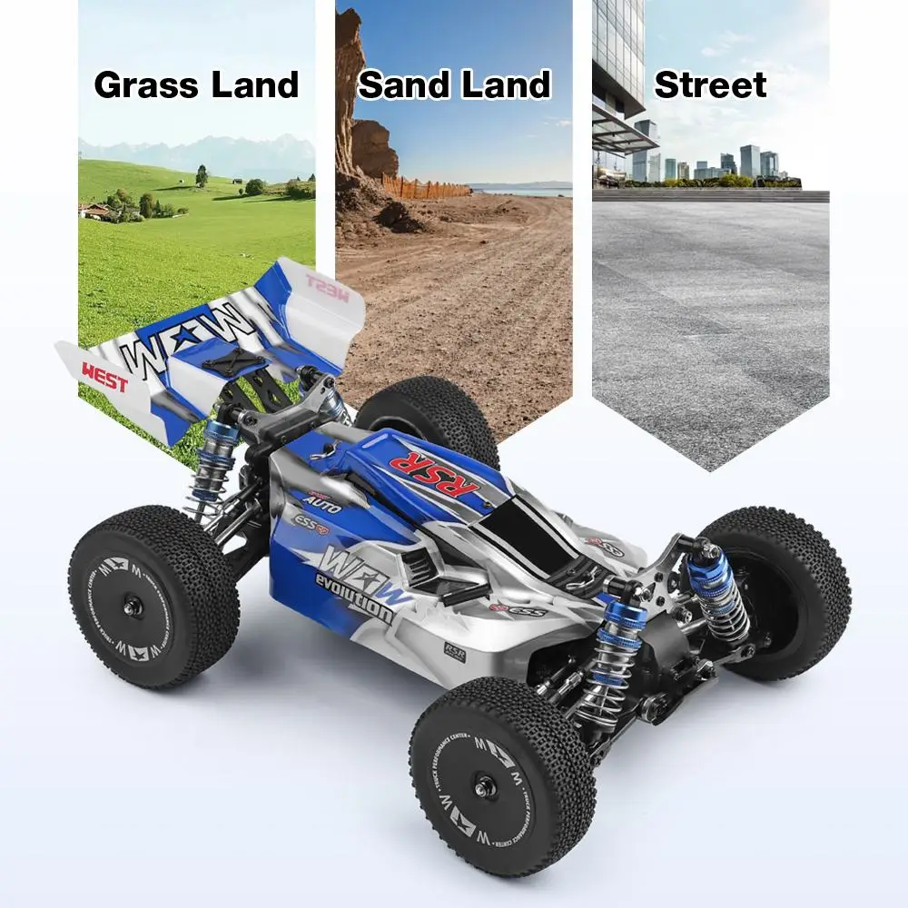 Фото Wltoys 144011 матовый новый модернизированный двигатель 550 RTR 1/14 2,4G 4WD 65 км/ч Радиоуправляемый автомобиль металлический шасси высокоскоростные гоночные модели игрушки №2