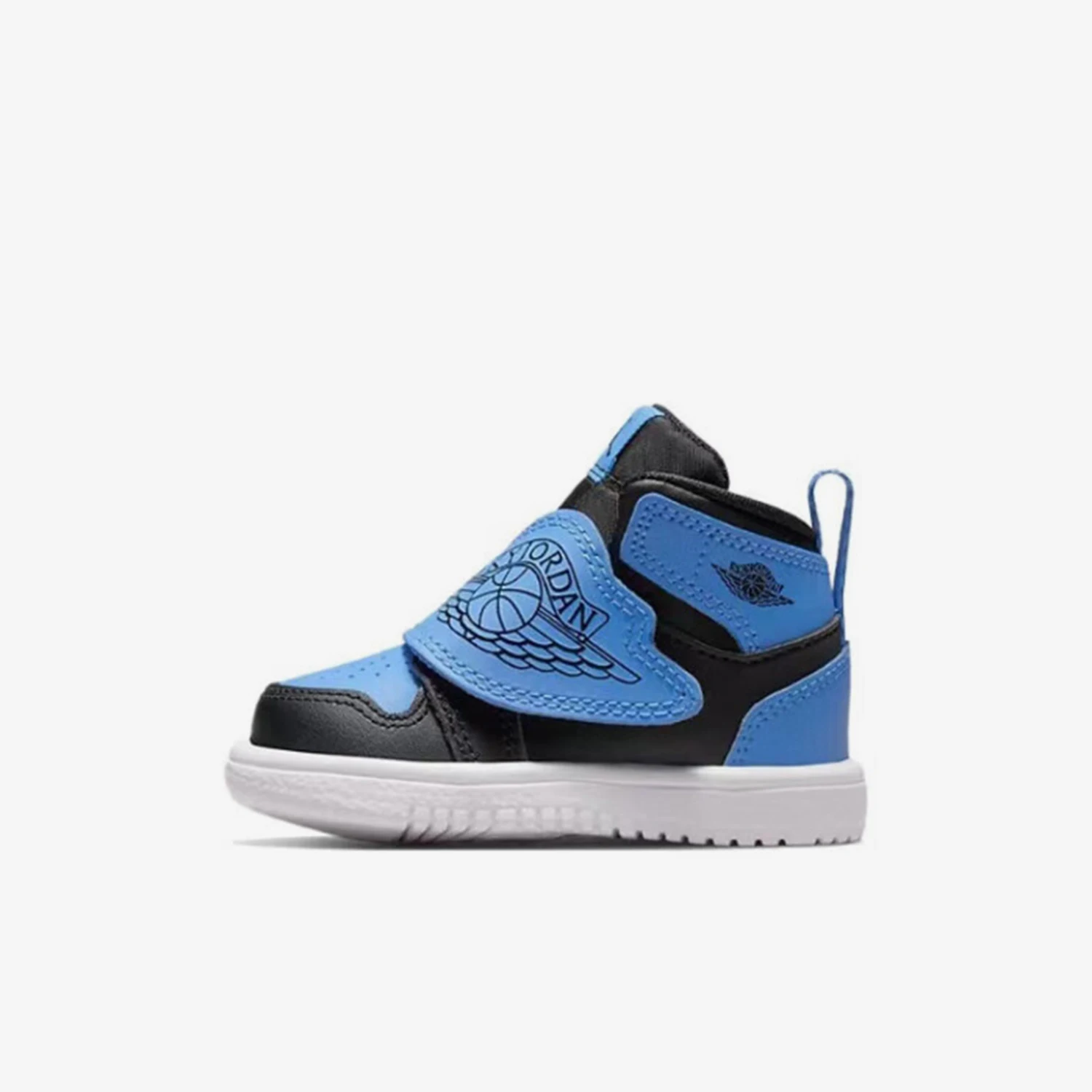 Фото Оригинальные прочные баскетбольные кроссовки Nike JORDAN для младенцев и малышей на липучке BQ7196-041 №2