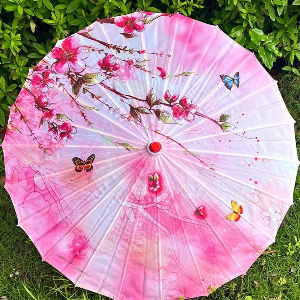 56cm Umbrella Fan Chinese Antique Style 10 Colors Cosplay Hanfu Oil Paper Umbrella Silk Cloth Classical Japan Style Umbrella Для танцев