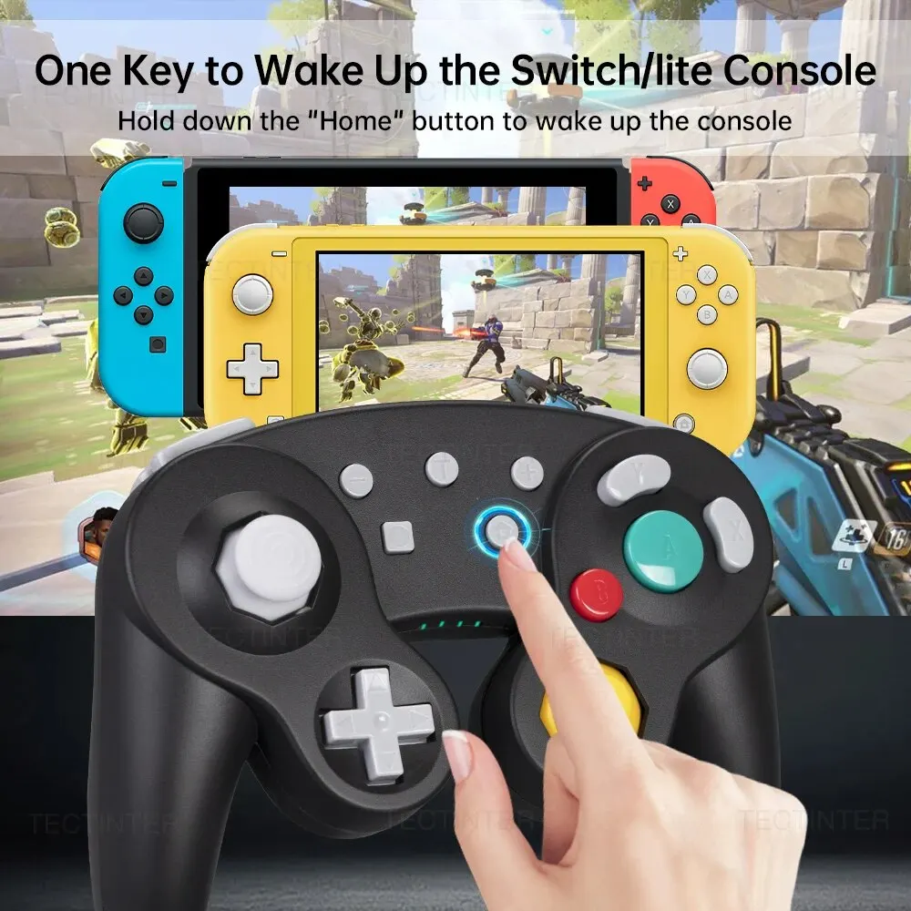 Фото Bluetooth геймпад беспроводной GC контроллер для переключателя Gamecube совместим с Nintendo Switch/Lite контроллер для ПК джойстик №2