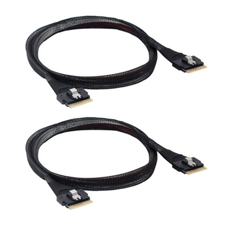 SFF-8654 SAS4.0 74-контактный штекер к SFF-8654 SAS4.0 74-контактный штекерный удлинительный кабель Хост-целевой кабель для