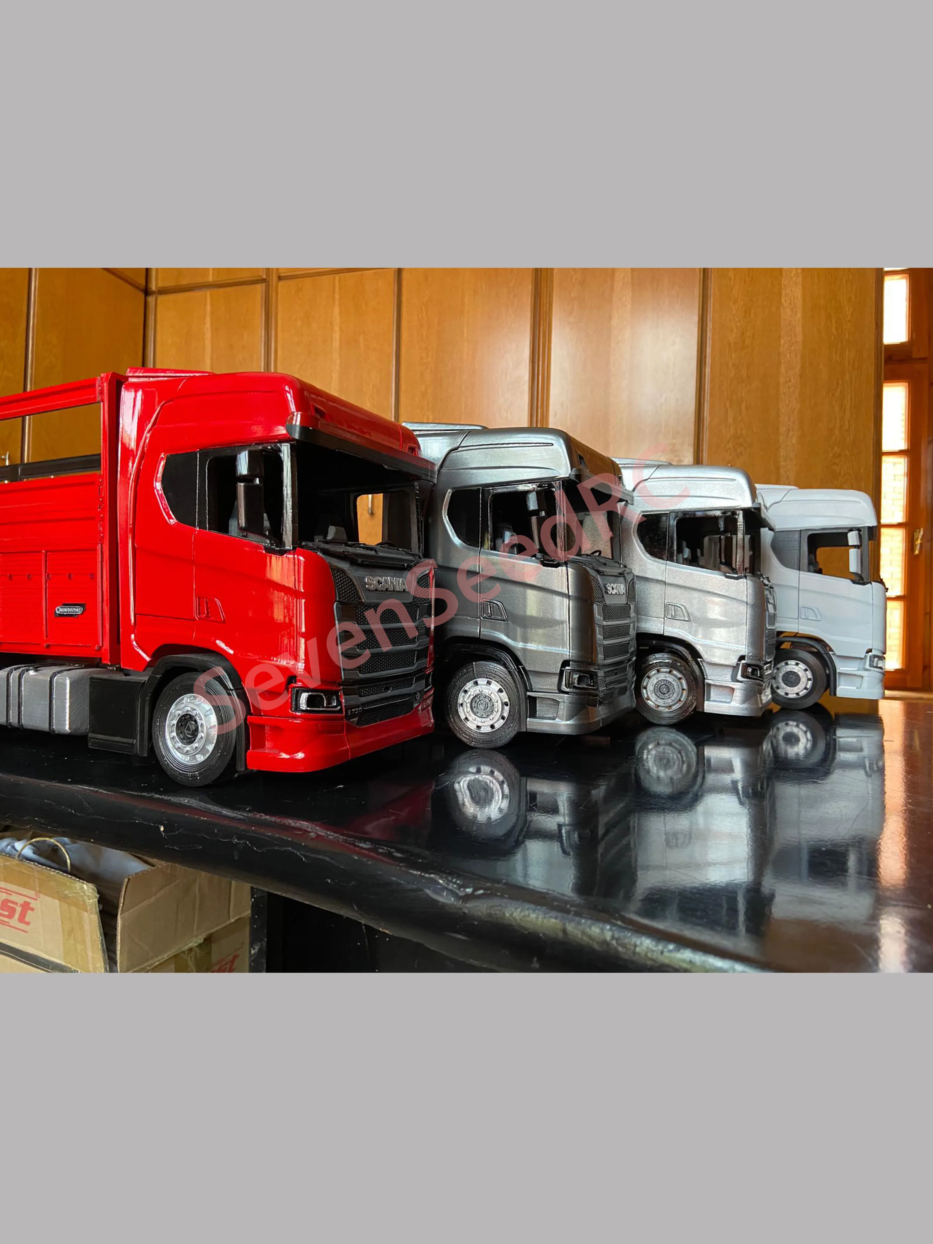 Грузовик с 3D принтом Scania s770 1/14 Статическая точечная модель JDM Tamiya Lesu Lxy Scaleclub SCX10 Trx Crossrc