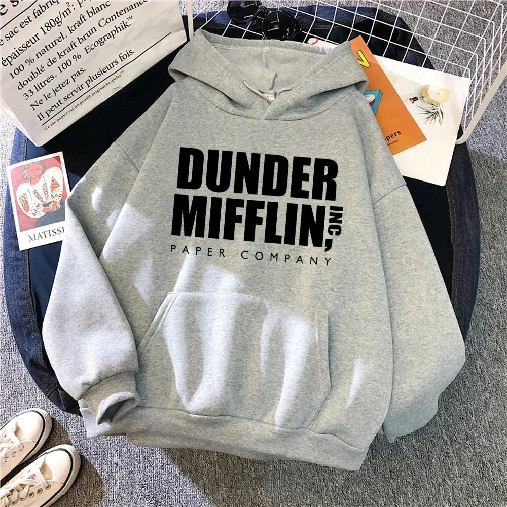 Фото Толстовка с капюшоном The Office Dunder Mufflin INC, толстовка с длинным рукавом Schrute, мужские и женские толстовки, повседневный пуловер, свитер с капюшоном №1