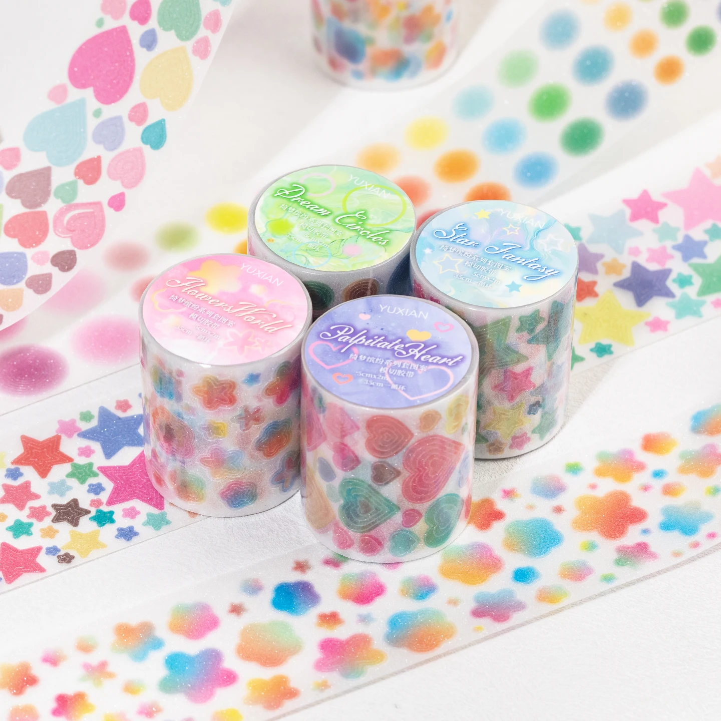 Фото MINKYS Love Heart Star Type декоративная лента наклейка скрапбукинг журнал DIY лента школьные канцелярские принадлежности №3