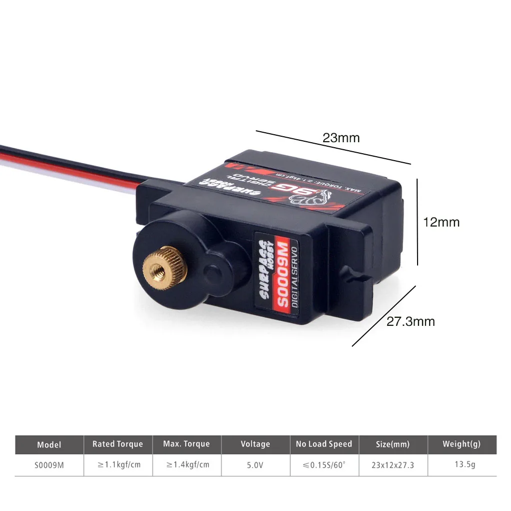 RC Digital Micro Servo 2g 3.7g 4.3g 6g 8g 9g 17g 25g Metal / Plastic Gear Coreless Motor Mini Servos for Robot RC Aircraft Model