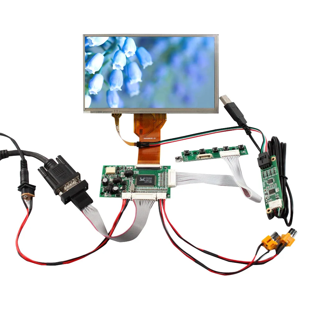 Плата контроллера VGA AV LCD 7 дюймов AT070TN92 800X480, резистивный сенсорный дисплей