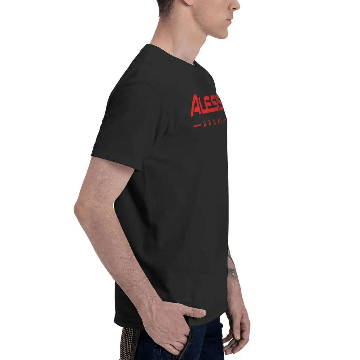 Фото Alesis Drums 100% хлопок, повседневная дышащая удобная мужская дизайнерская одежда в стиле аниме, мужская одежда №3