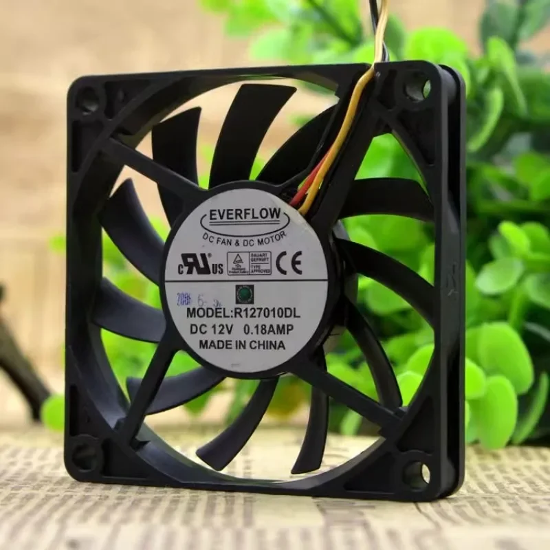 Оригинальный кулер для процессора EVERFLOW R127010DL шариковый вентилятор охлаждения 7010 7 см 12 В 0,18 А 70*70*10 мм
