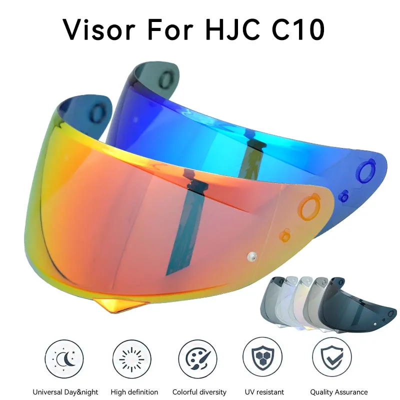 Козырек для мотоциклетного шлема HJC C10, сменный пыленепроницаемый ветрозащитный экран против УФ-излучения и царапин, аксессуары для мотоциклов