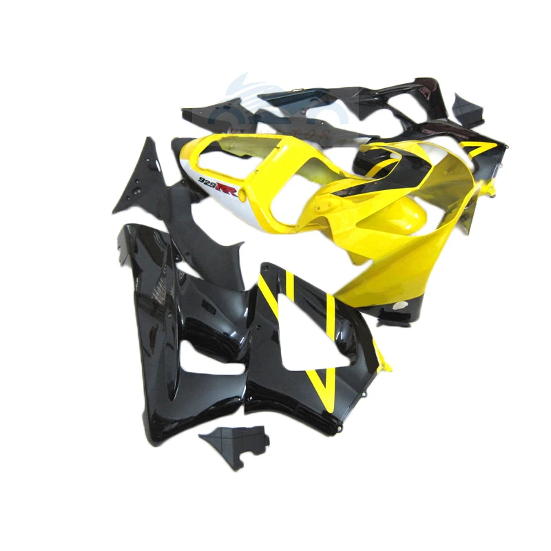Новые комплекты обтекателей для кузовных работ для Honda CBR900RR CBR929RR 2000 2001, желтый, черный, комплект CBR 929 RR 00 01 RM22