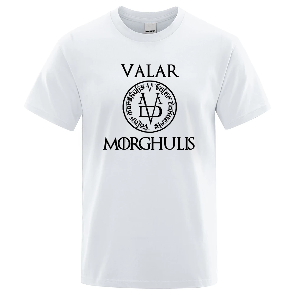 Мужская Повседневная Хлопковая Футболка С Принтом Valar Morghulis «Песня Льда И Огня», Повседневная Одежда
