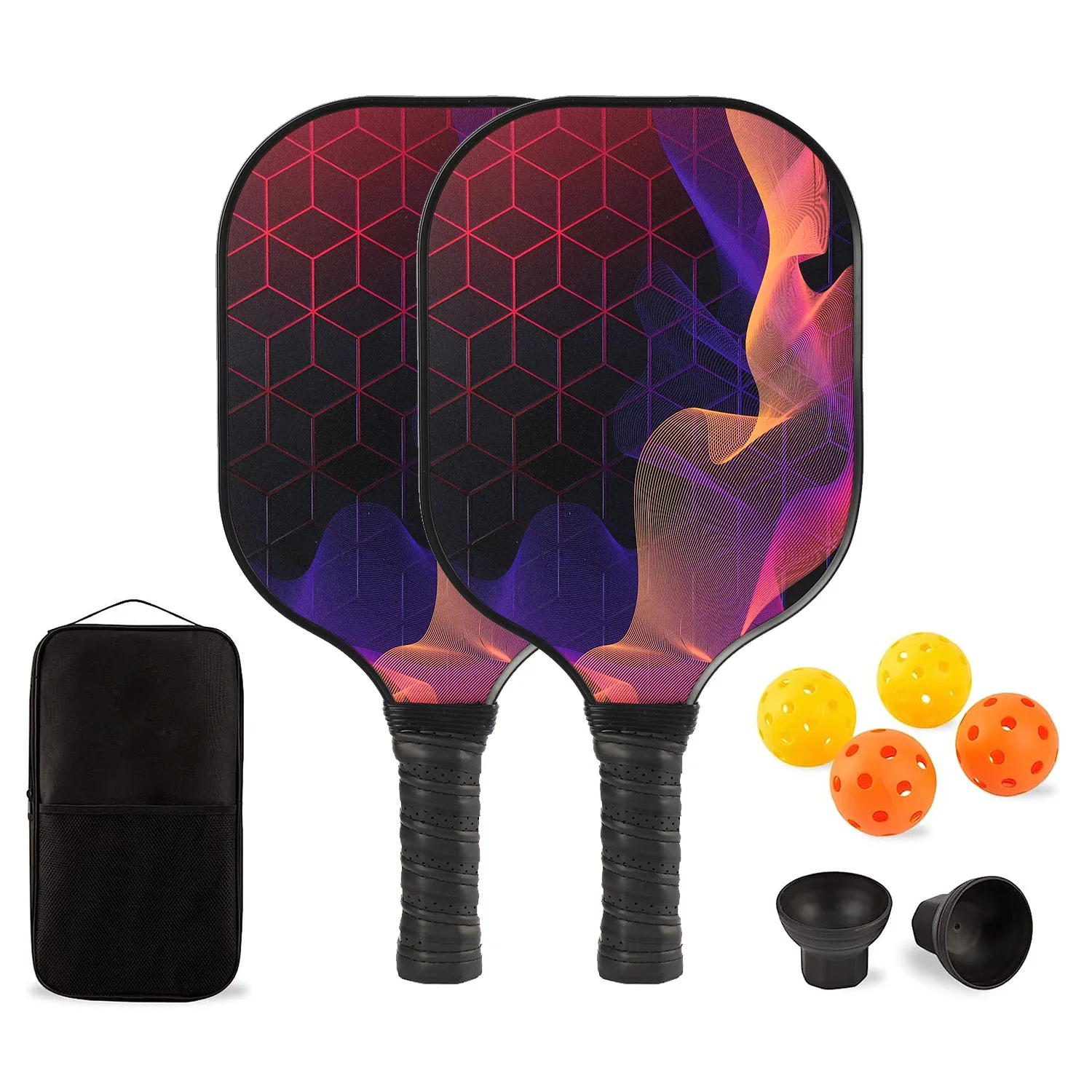 Фото Pickleball Paddle для 2024, новая стекловолоконная УФ-печатная уличная пляжная ракетка для отдыха, высококачественный дизайнерский бренд №2