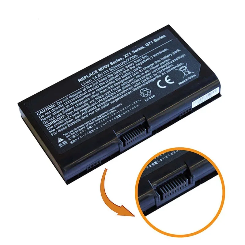 5200 мАч 14,8 В A42-M70 аккумулятор для ноутбука Asus M70 M70SA M70V M70VM G71 G71V G71G G71GX G71VG N70SV N90SV X71 X72 (art.: 3920d2566d14e) - 3920d2566d14e
