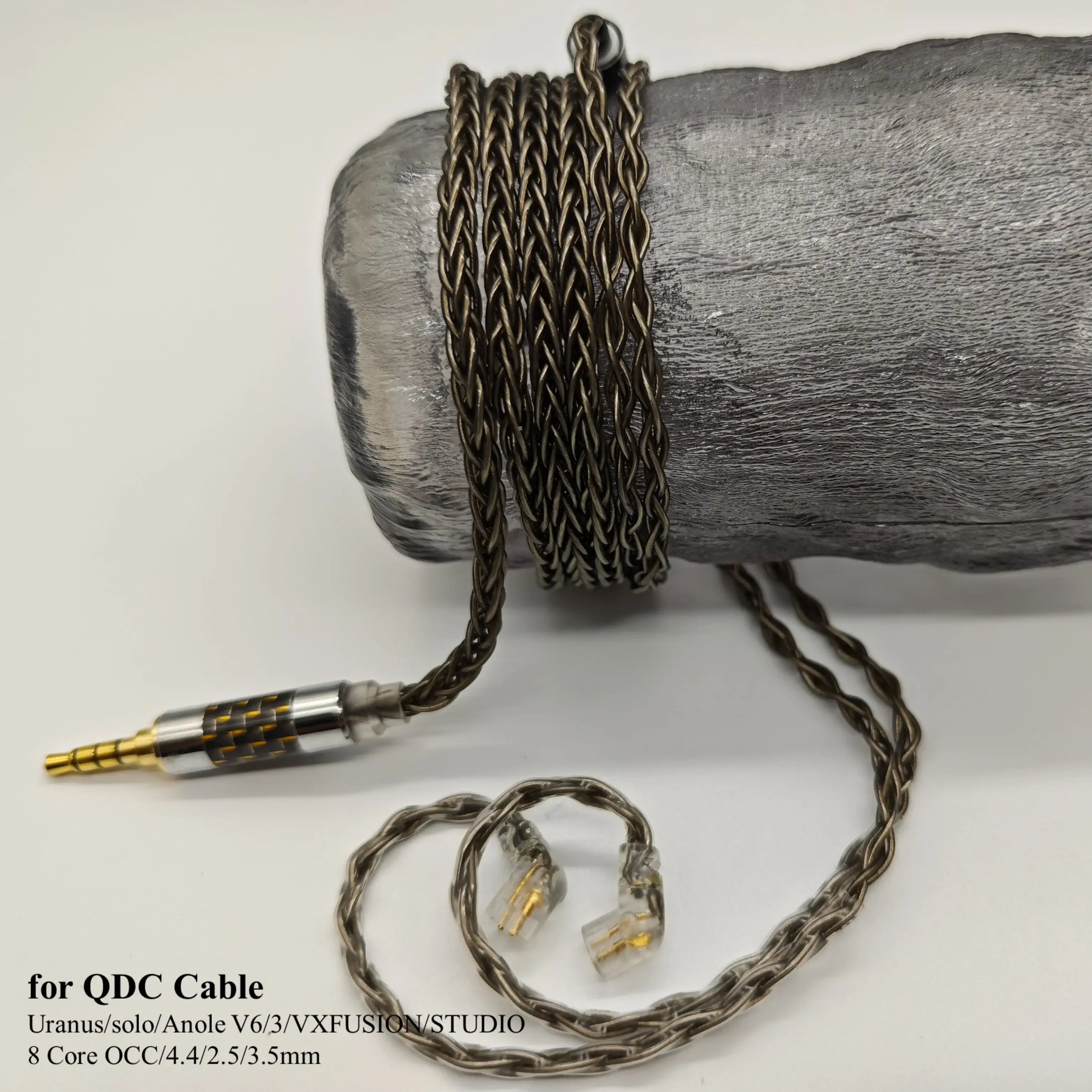 Обновленный кабель Uranus с серебряным покрытием, V3, V14 Anole, V6, VX FUSION STUDIO, 8-ядерные наушники, OCC, баланс 4,4 мм, 2,5 микрофон