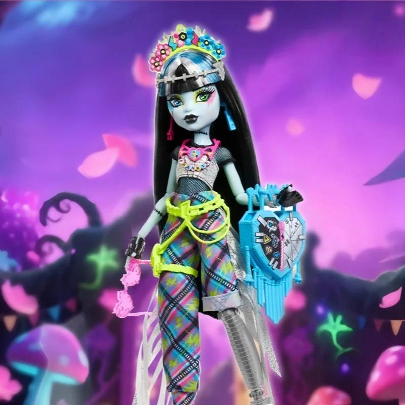 Аутентичная Коллекционная фигурка Monster High Frankie Stein, подарочная игрушка, идеально подходящая для средней школы, серия Monster Fest, аниме, косплей, фанаты