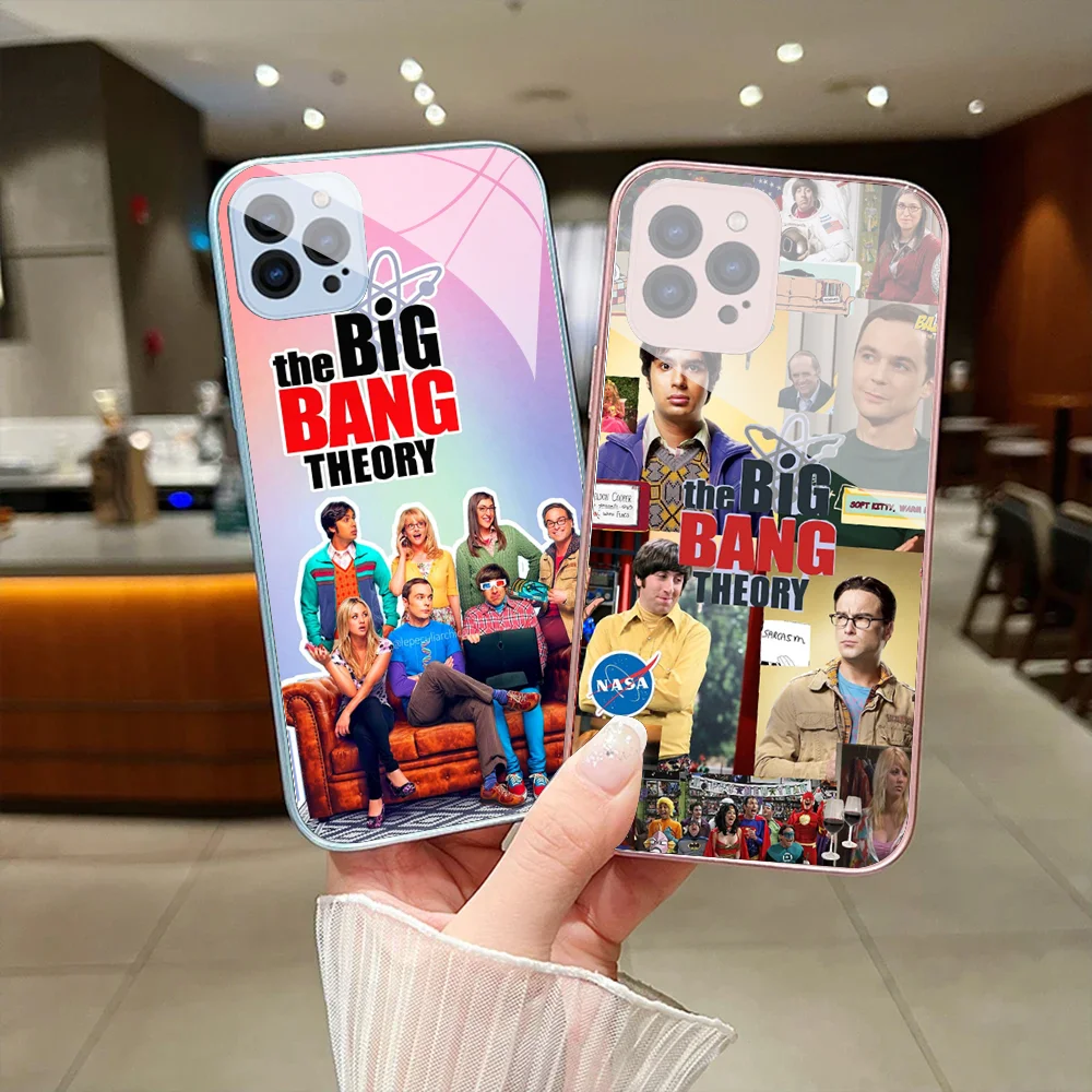Жесткий стеклянный чехол с теорией Большого Взрыва для IPhone 15 14 13 12 Mini 11 Pro Max X XS XR 6 7 8 SE Plus