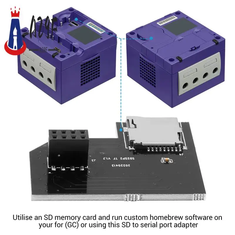 A29F-SD2SP2 Pro Адаптер SD-карты с нагрузкой SDL Micro-SD Card TF Card Reader для Nintendo Gamecube NGC NTSC Последовательный порт 2