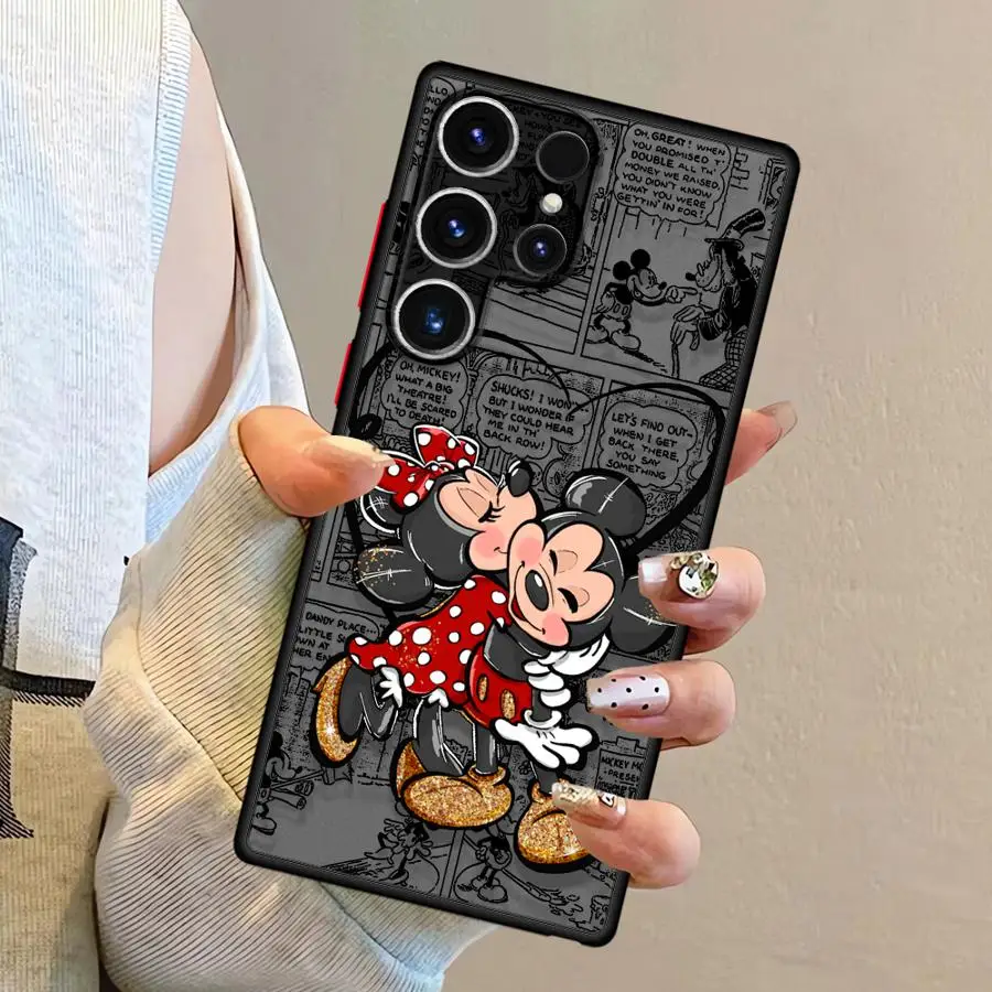 Фото Чехол для Samsung Galaxy S24 FE S22 Plus S9 S23 Ultra S10 S25 Edge S20 S21 Soft shell Disney Mickey Minnie Love №2