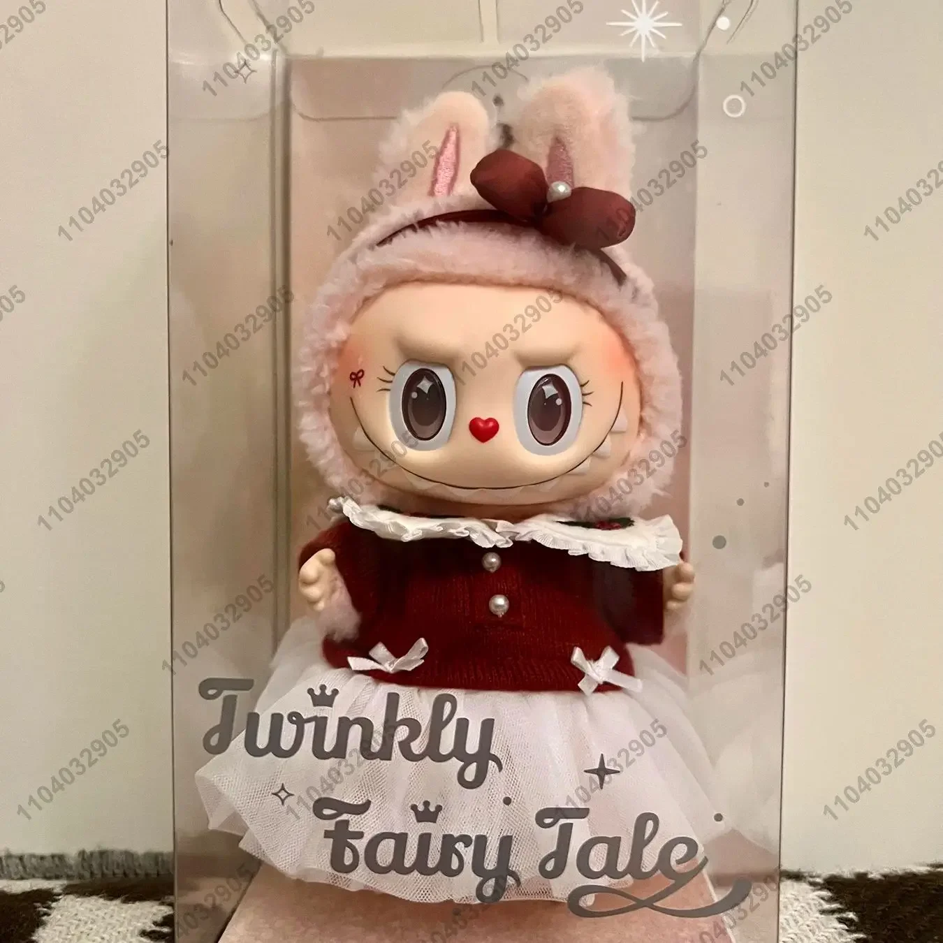Оригинальная рождественская фигурка Mokoko Twrinkle Fairy Tale Labubu The Monsters, плюшевая игрушка, виниловая кукла, сумка, подвеска