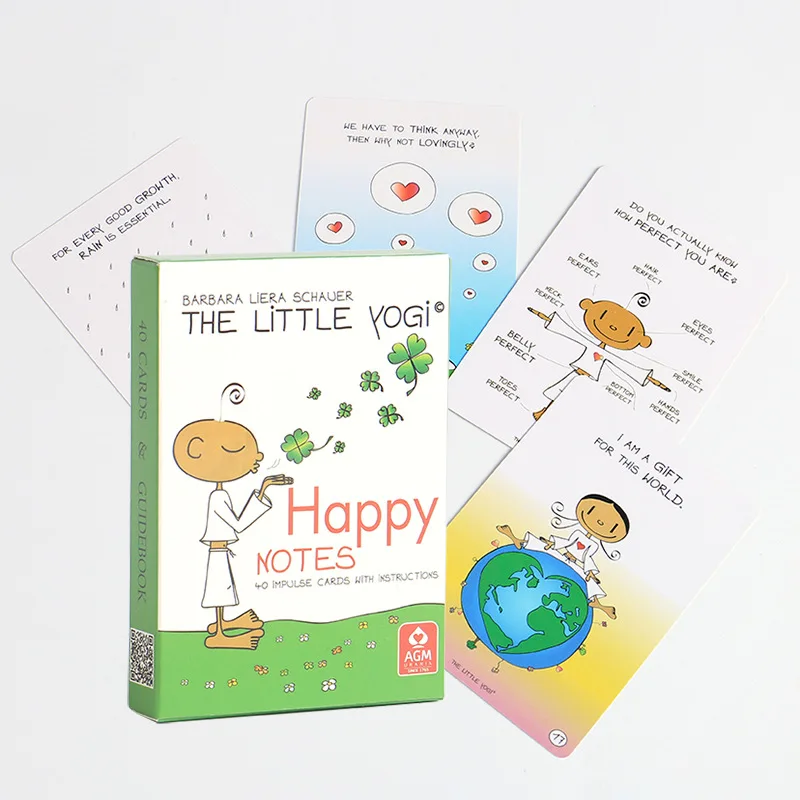 The Little Yogi Happy Notes, Оракл, 40 карт, судьба, гадания, искусственная игра, развешивание удачи, игра для семьи, искусственная настольная игра