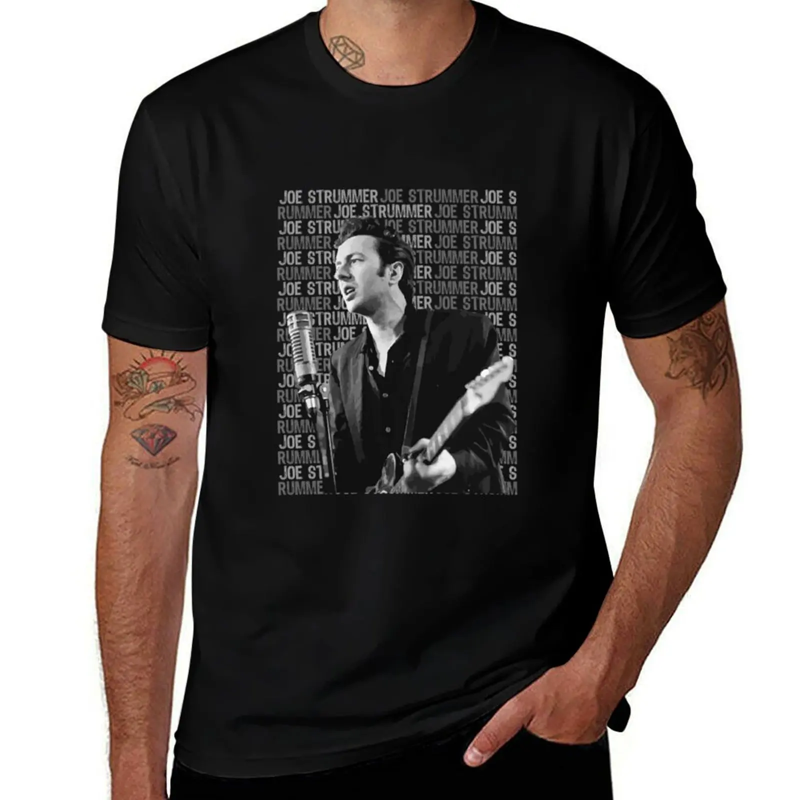 Футболка Joe Strummer, мужские хлопковые забавные футболки, футболка с темным юмором