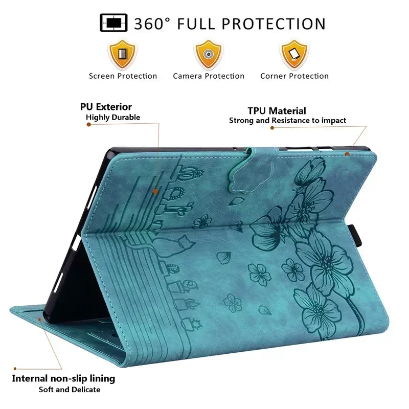 Фото Чехол-кошелек с 3D цветочным и тиснением для Lenovo Idea Tab Pro TB373FU для Funda Xiaoxin Pad Pro 2025 12,7 TB375FC Coque №5