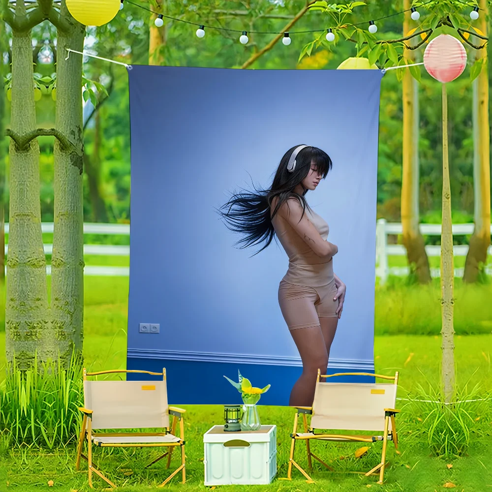 Фото A-Aitana Singer O-Ocana Cuarto azul флаг для гостиной, домашнего декора в общежитии, художественный домашний декор для вечеринки, пикника, баннер №2