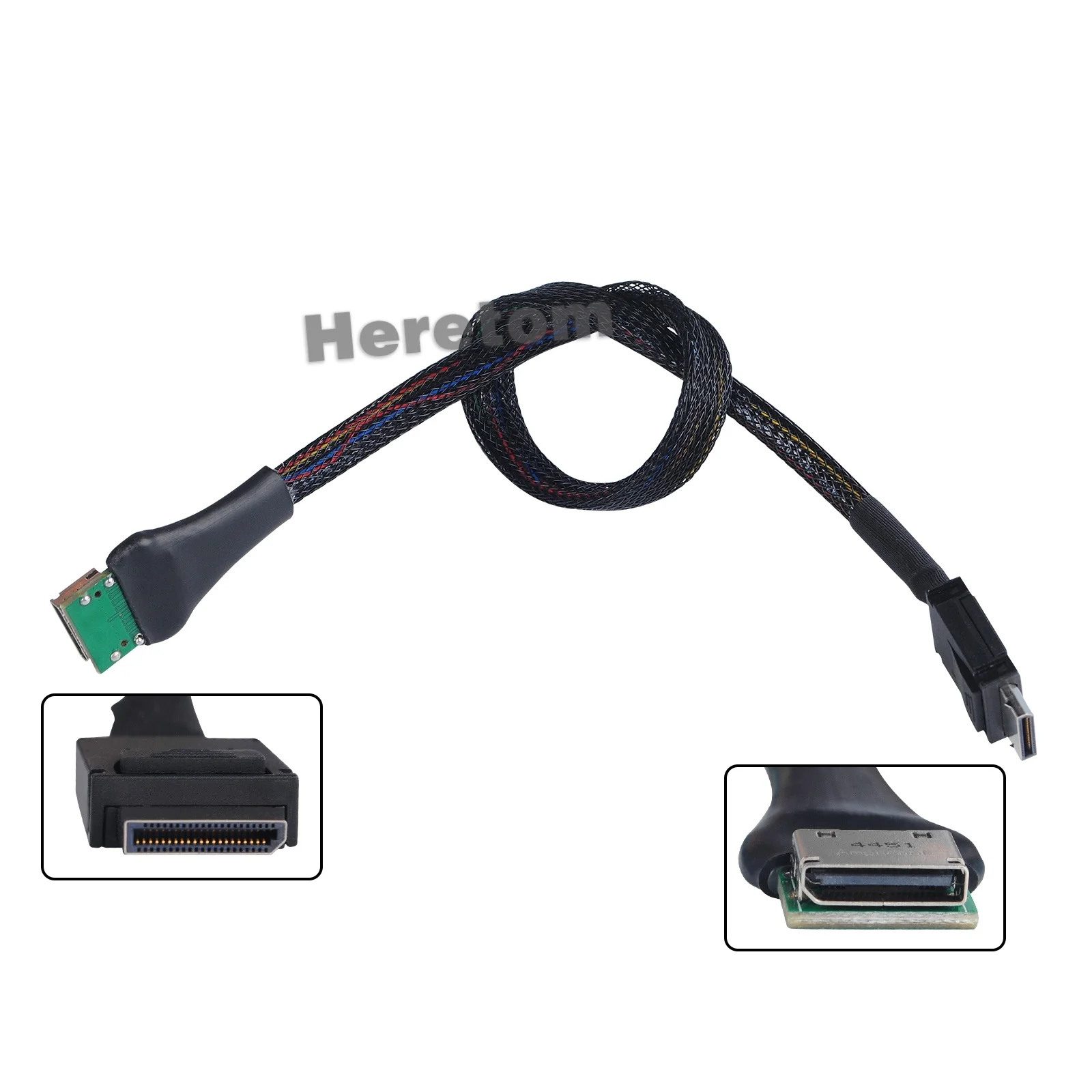 Heretom Новый OcuLink PCIe PCI-Express SFF-8611 4i 42Pin штекер для OcuLink SFF-8612 4I гнездо SSD Активный кабель для передачи данных 30 см (art.: 3920d18aca57e) - 3920d18aca57e