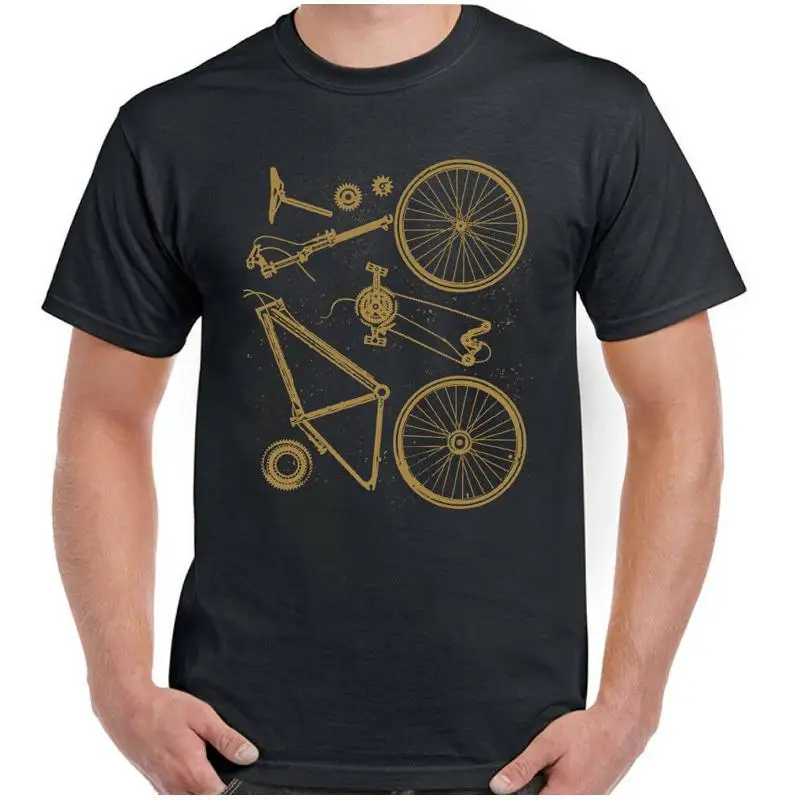 Ciclismo Camiseta Piezas de la Bici Hombre Divertido Ciclistas Montaña Carretera футболка