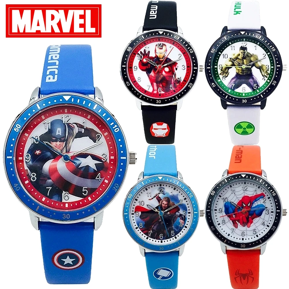 Marvel Avengers Spiderman Watch Iron Man Hulk Cartoon Kids Waterproof Quartz Boy Watch Student Birthday Gift Toys (art.: 3920bd116d4ce) - 3920bd116d4ce