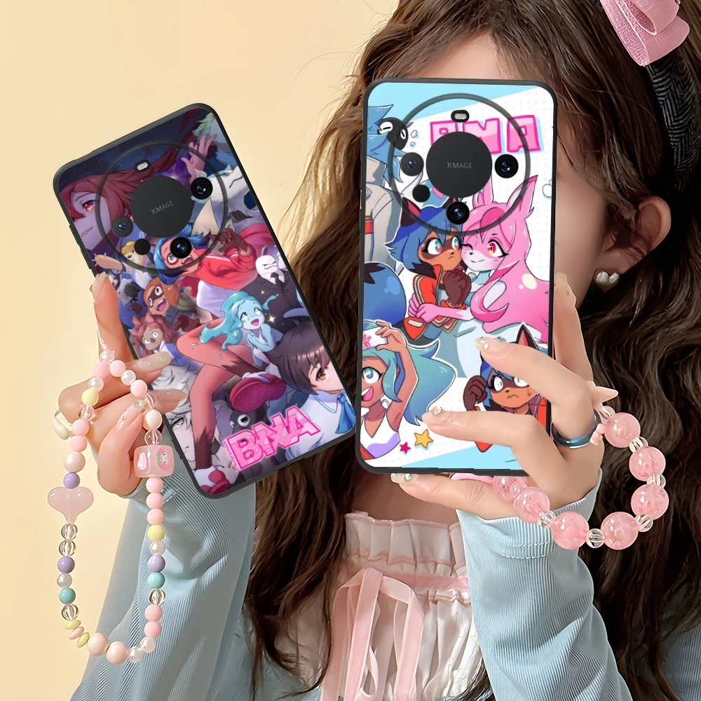 Чехол BNA Michiru Kagemori для мобильного телефона Huawei Mate 60 50 40 30 20 10 Pro Plus Lite E 5G черный мягкий чехол для телефона