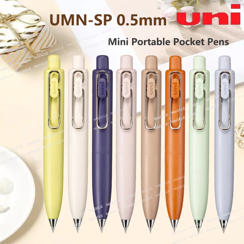 Uni Cute Mini Гелевая ручка, Uniball UMN-SP Chubby Push-action, толстая карманная ручка с черными чернилами, быстросохнущая водонепроницаемая компактная школьная ручка